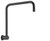 Round Swivel Shower Arm Matte Black