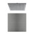250mm Square Shower Head Gun Metal