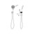 Opal Shower On Bracket With Air Shower II Brushed Nickel