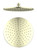 Round Shower Head 250mm Brushed Gold