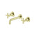 X Plus Wall Basin Set 180mm Brushed Gold