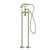 York Freestanding Bath Set With Metal Hand Shower Aged Brass