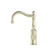 York Basin Mixer Hook Spout Aged Brass With Metal Lever