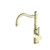 York Basin Mixer Hook Spout Aged Brass With Metal Lever