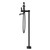 York Freestanding Bath Set With Metal Hand Shower Matte Black