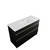 Armada Floor Standing Vanity 2 Drawer 900mm Black Rift Concealed Silver Handle