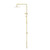 Square Project Twin Shower Brushed Gold