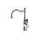 York Basin Mixer Hook Spout Chrome With Black Porcelain Lever