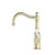 York Basin Mixer Hook Spout Aged Brass With White Porcelain Lever