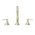 York Basin Tap Set White Porcelain Lever Aged Brass