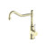 York Kitchen Mixer Hook Spout With White Porcelain Lever Aged Brass