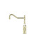 York Kitchen Mixer Hook Spout With White Porcelain Lever Aged Brass