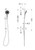 Mecca Shower Rail With Air Shower II Brushed Nickel