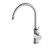 York Kitchen Mixer Gooseneck Spout Chrome With White Porcelain Lever