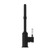 York Kitchen Mixer Gooseneck Spout Matte Black With White Porcelain Lever