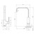 Teva Sink Mixer 200mm Squareline Chrome 6 Star Lead Free