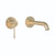 Linea Basin Bath Mixer Wall Mounted Brushed Gold