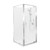 Ruby II Square Corner Shower 900x900 Metallic Frame with Flat Wall Centre Waste