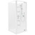 Ruby II Square Corner Shower 1000x1000 White Frame with PLUS Wall Rear Waste