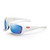 Destination Hawaii Safety Glasses White Frame Blue Mirror Lens