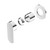 Ecco Shower Mixer Chrome 80mm Round Plate Trim Kits Only