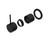 Mecca Shower Mixer Matte Black 60mm Handle Up Plate Trim Kits Only