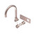 Mecca Wall Basin Bath Mixer Brushed Bronze Swivel Spout Handle Up Trim Kits Only