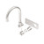 Mecca Wall Basin Bath Mixer Brushed Nickel Swivel Spout Handle Up Trim Kits Only