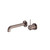 Mecca Wall Basin Bath Mixer Brushed Bronze Separate Back Plate Handle Up 260mm