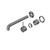 Mecca Wall Basin Bath Mixer Gun Metal Separate Back Plate Handle Up 230mm Trim Kits Only