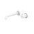 Mecca Wall Basin Bath Mixer Matte White Separate Back Plate Handle Up 230mm