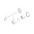 Mecca Wall Basin Bath Mixer Matte White Separate Back Plate Handle Up 160mm Trim Kits Only