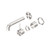 Mecca Wall Basin Bath Mixer Brushed Nickel Separate Back Plate Handle Up 160mm Trim Kits Only