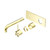 Mecca Wall Basin Bath Mixer Brushed Gold Handle Up 230mm Trim Kits Only