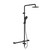 Mecca Care Twin Shower Set Matte Black 32mm T Bar Grab Rail 1100 x 750mm