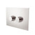 Mecca Care Flush Buttons Plate Brushed Nickel Raised Disabled Care Pneumatic DDA Compliant