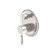York Shower Mixer With Divertor Brushed Nickel With Metal Lever