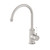 York Kitchen Mixer Gooseneck Spout Brushed Nickel With White Porcelain Lever