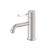York Straight Basin Mixer Brushed Nickel With White Porcelain Lever