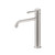 York Straight Tall Basin Mixer Brushed Nickel With Metal Lever