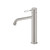 York Straight Tall Basin Mixer Brushed Nickel With White Porcelain Lever