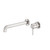 Zen Wall Basin Bath Mixer SS316L Brushed Nickel Separate Back Plate 230mm Spout