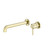 Zen Wall Basin Bath Mixer SS316L Brushed Gold Separate Back Plate 230mm Spout