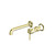 Zen Wall Basin Bath Mixer SS316L Brushed Gold Separate Back Plate 185mm Spout Trim Kits Only
