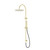 Zen Twin Shower SS316L Brushed Gold With Outdoor Shower Hose