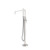 Zen Freestanding Bath Mixer SS316L Brushed Nickel With Outdoor Shower Hose