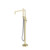 Zen Freestanding Bath Mixer SS316L Brushed Gold With Outdoor Shower Hose