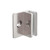 Shower F Bracket Brushed Nickel 10mm Glass