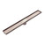 Floor Grate Brushed Bronze 89mm Outlet With Hole Saw Tile Insert V Channel