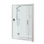 Acura 3 Wall  Shower 1200 x 900mm Back Drain Hinged Door